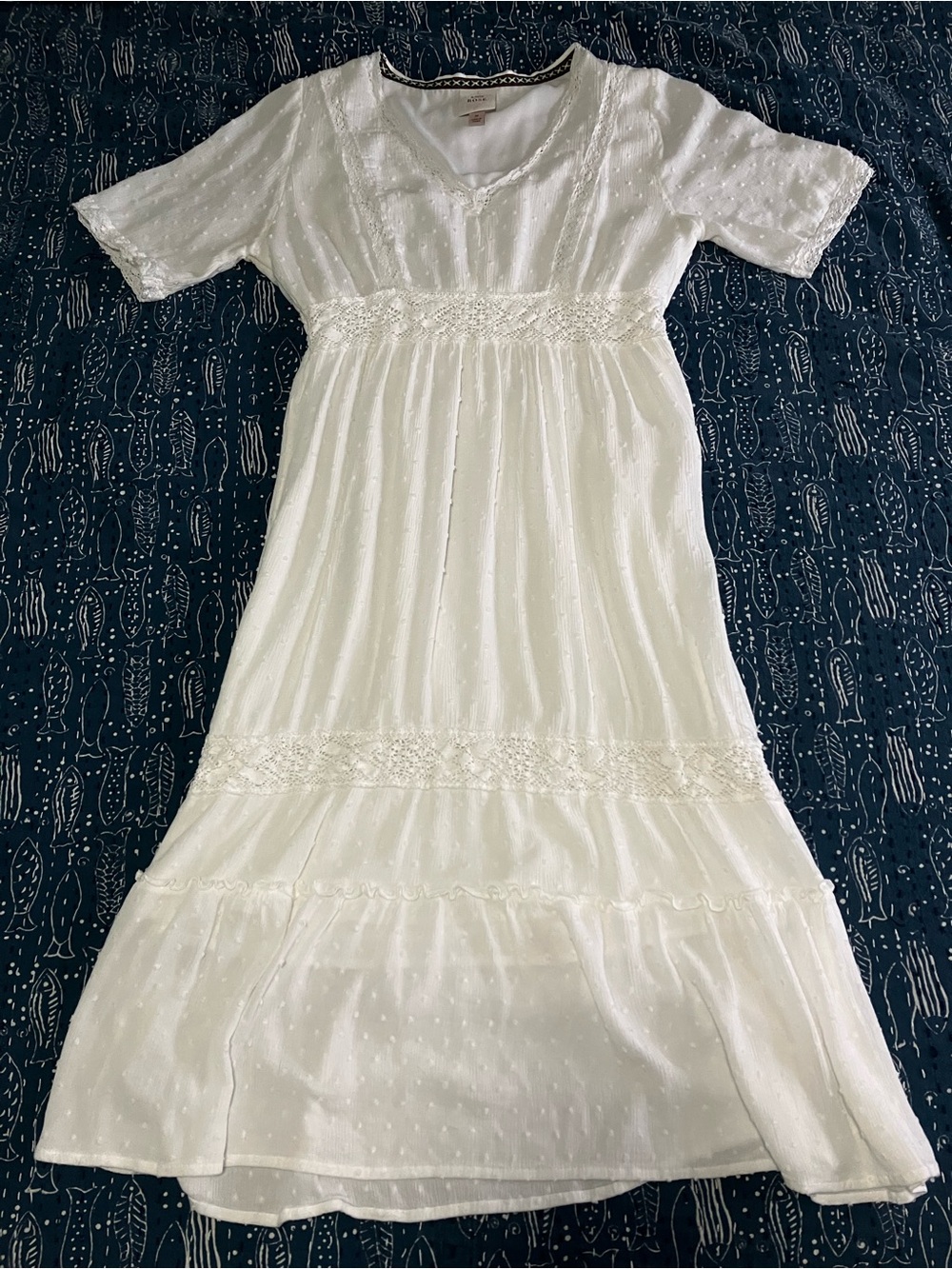 White Boho Summer Dress with Crochet Lace Detail - Knox Rose